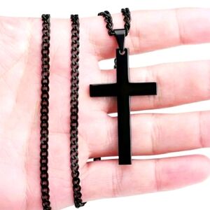 Women's Goth Punk   Necklaces Black Cross Necklace